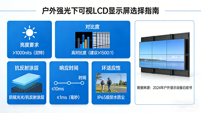 如何选择户外强光下可视的LCD显示屏？